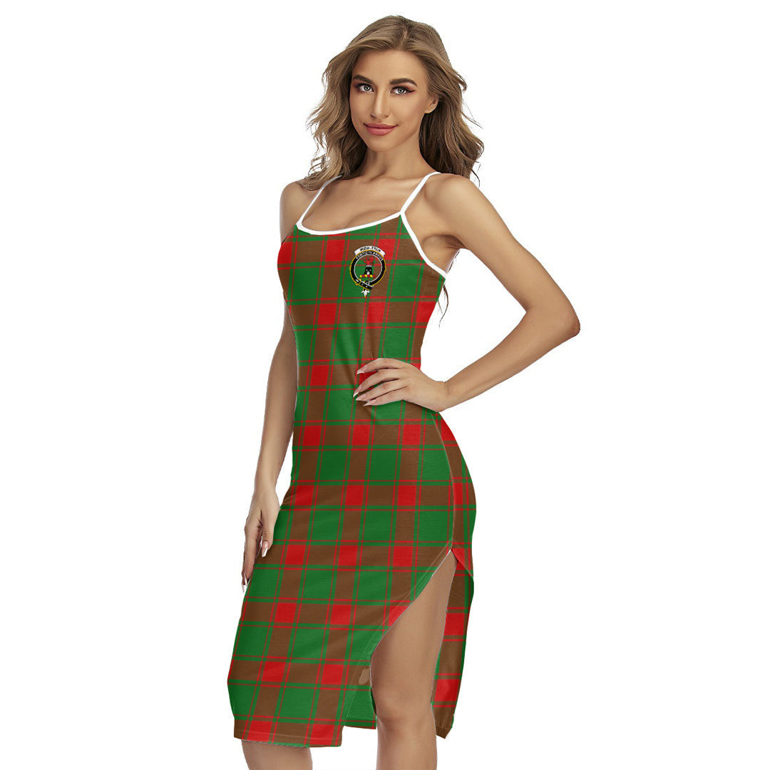 Middleton Modern Tartan Crest Back Cross Cami Dress