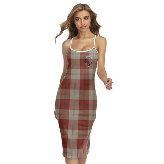 Davidson Dress Dancers Tartan Crest Back Cross Cami Dress