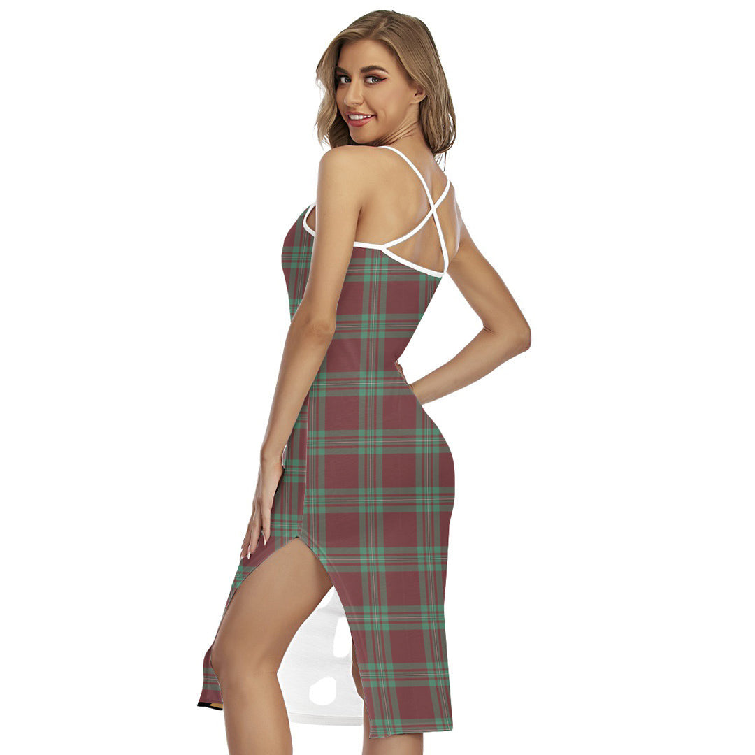 MacGregor Hunting Ancient Tartan Crest Back Cross Cami Dress