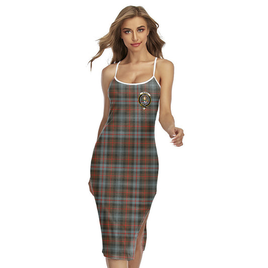 Murray of Atholl Weathered Tartan Crest Back Cross Cami Dress