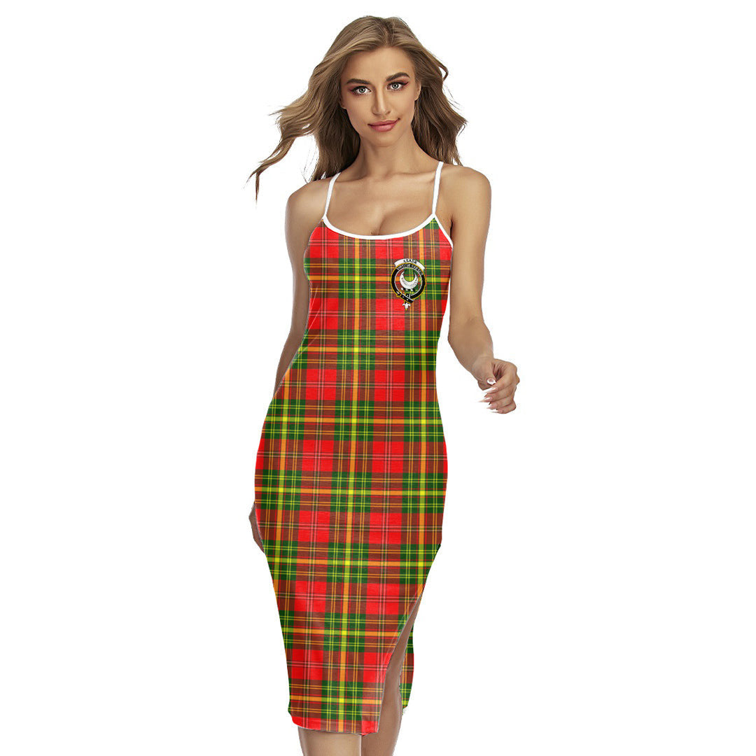 Leask Tartan Crest Back Cross Cami Dress