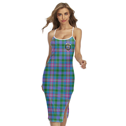 Ralston Tartan Crest Back Cross Cami Dress