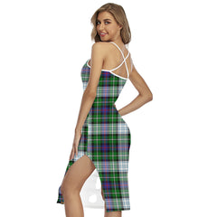 MacKenzie Dress Modern Tartan Crest Back Cross Cami Dress