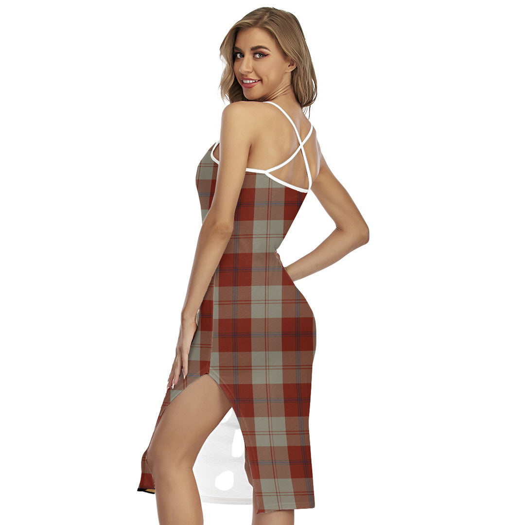 Davidson Dress Dancers Tartan Crest Back Cross Cami Dress