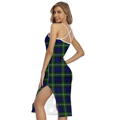 Forbes Modern Tartan Crest Back Cross Cami Dress