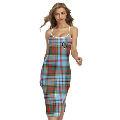 Anderson Ancient Tartan Crest Back Cross Cami Dress