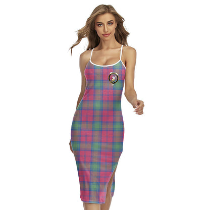 Lindsay Ancient Tartan Crest Back Cross Cami Dress