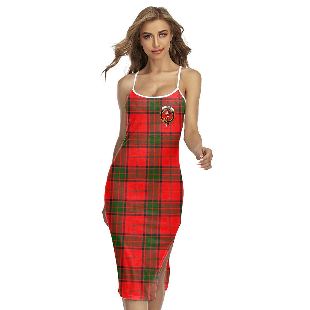 Adair Tartan Crest Back Cross Cami Dress