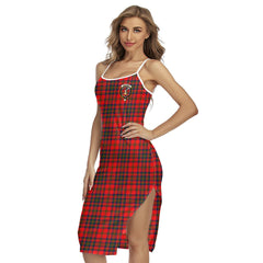 Matheson Modern Tartan Crest Back Cross Cami Dress