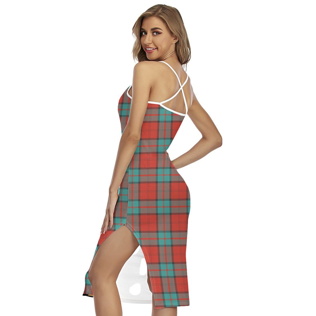 Dunbar Ancient Tartan Crest Back Cross Cami Dress