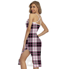 MacPherson Hunting Modern Tartan Crest Back Cross Cami Dress
