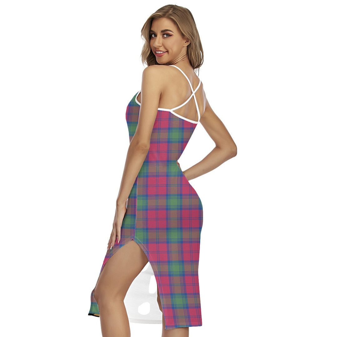 Lindsay Ancient Tartan Crest Back Cross Cami Dress