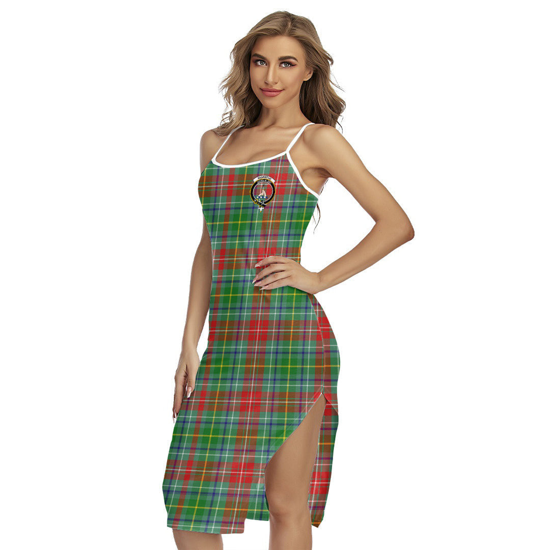 Muirhead Tartan Crest Back Cross Cami Dress