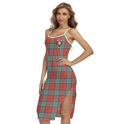 Dunbar Ancient Tartan Crest Back Cross Cami Dress