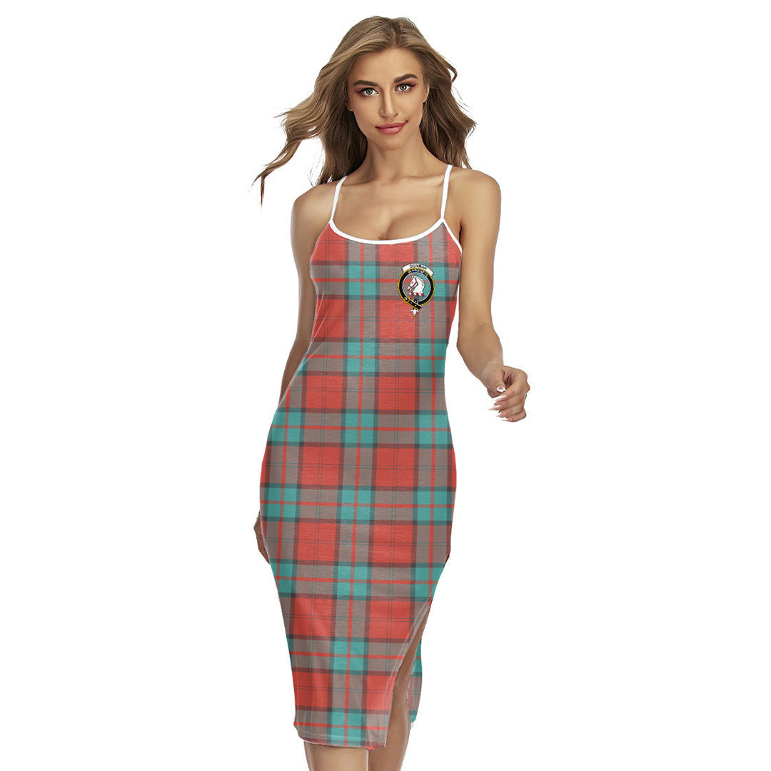 Dunbar Ancient Tartan Crest Back Cross Cami Dress