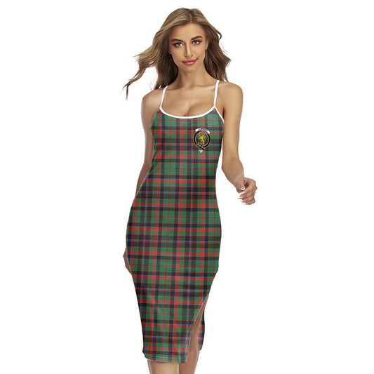 Cumming Hunting Ancient Tartan Crest Back Cross Cami Dress