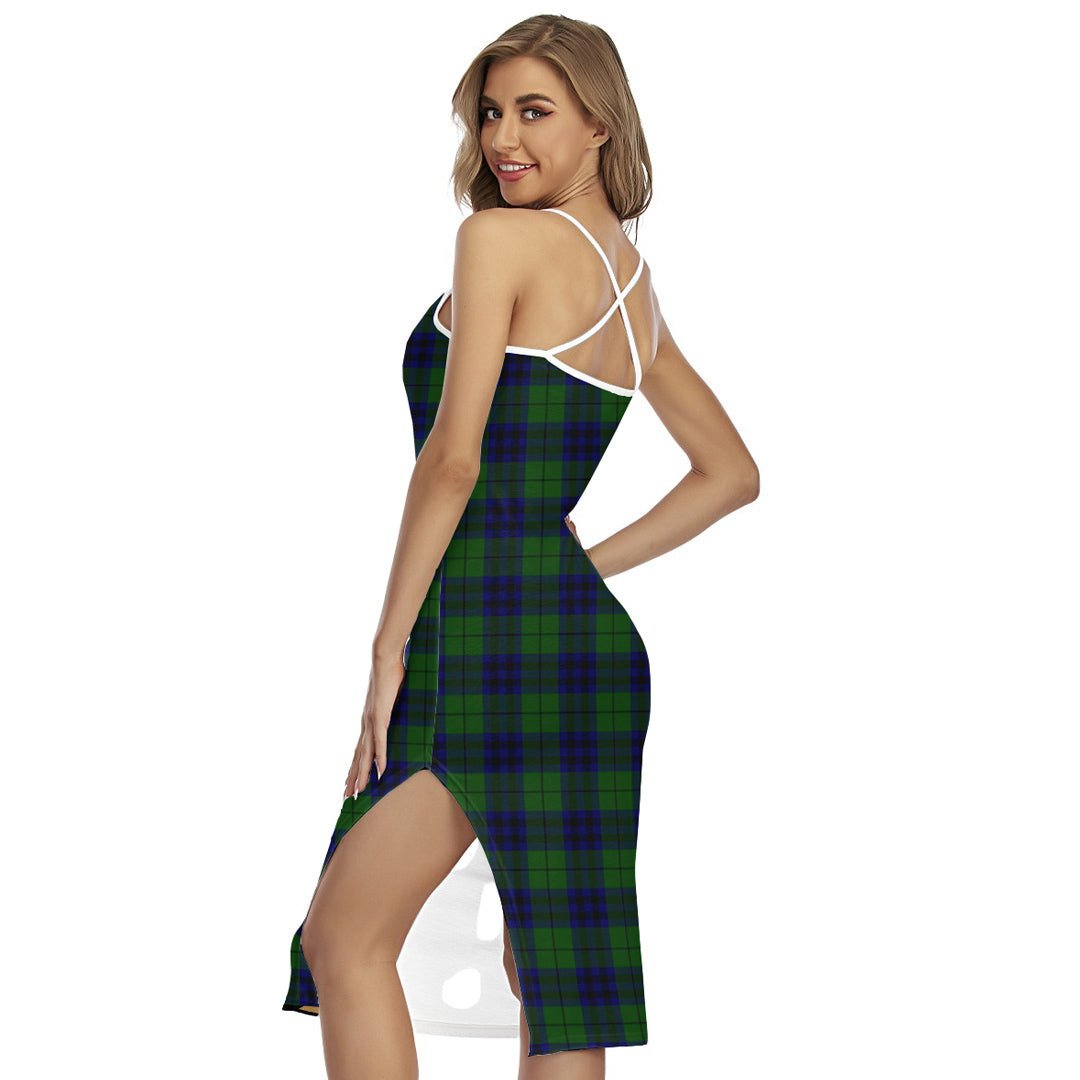 Keith Modern Tartan Crest Back Cross Cami Dress