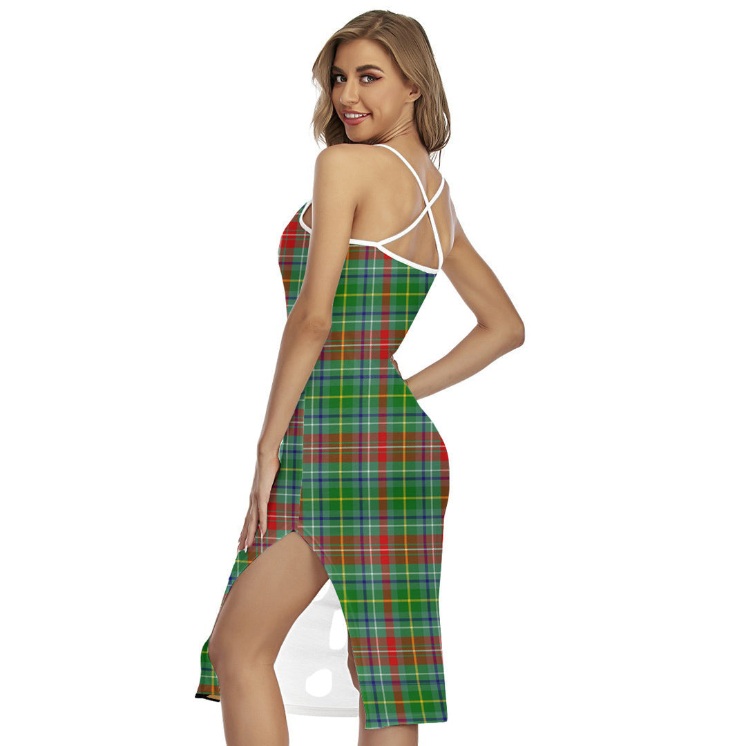 Muirhead Tartan Crest Back Cross Cami Dress