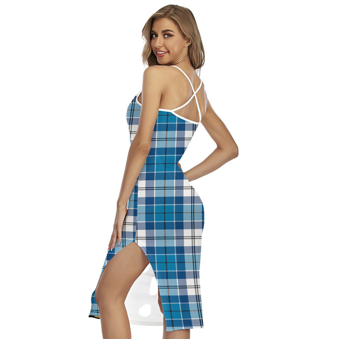 Roberton Tartan Crest Back Cross Cami Dress