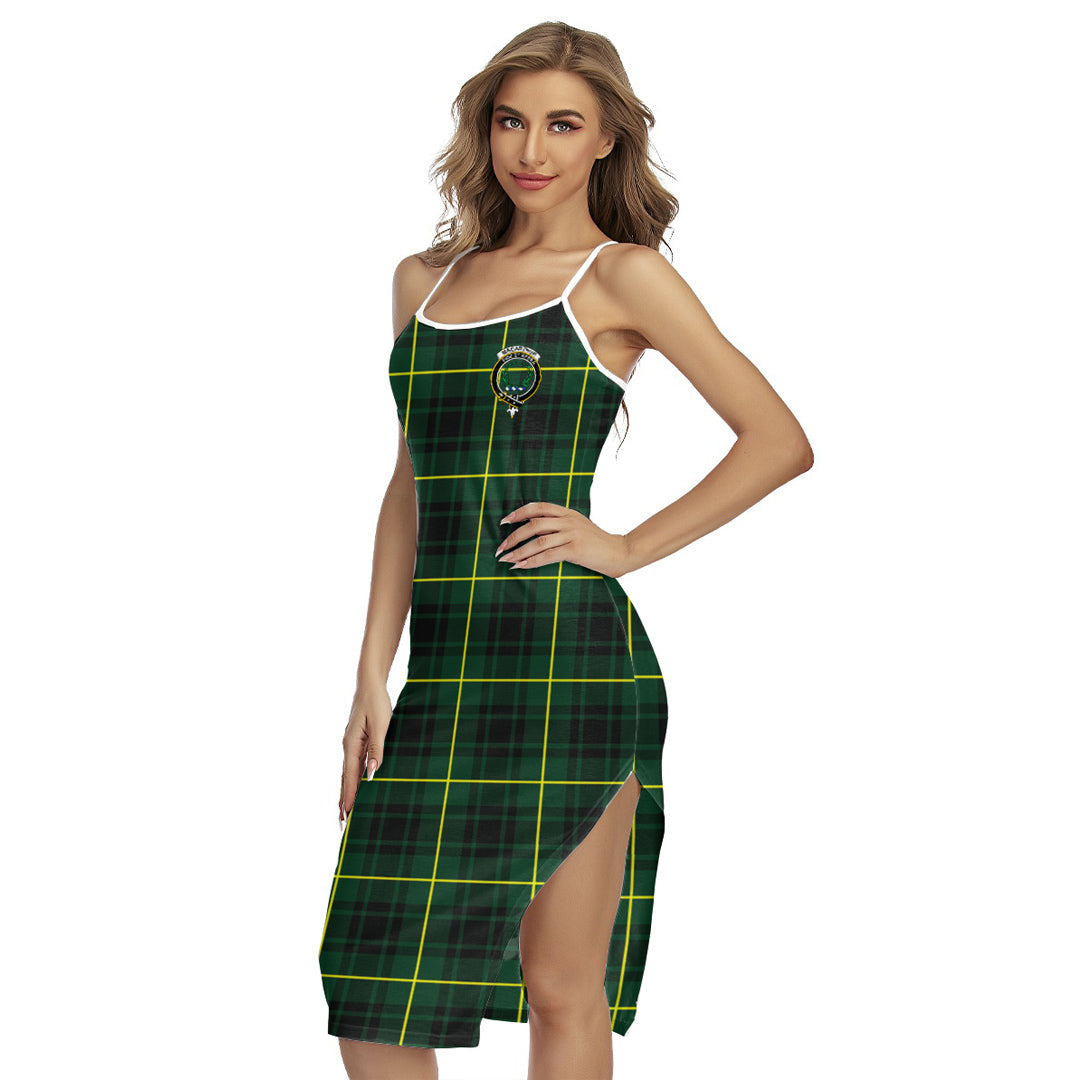 MacArthur Modern Tartan Crest Back Cross Cami Dress