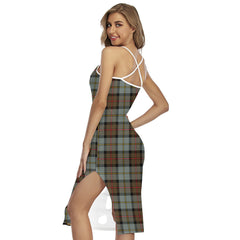 MacLeod of Harris Weathered Tartan Crest Back Cross Cami Dress