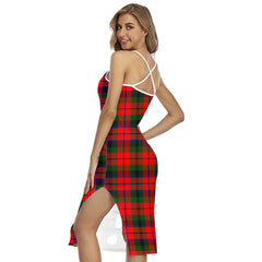 MacNaughton Modern Tartan Crest Back Cross Cami Dress