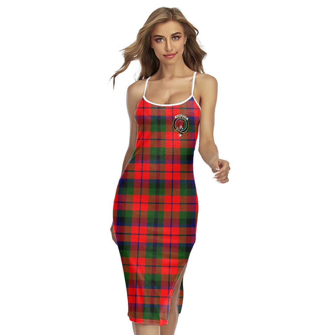 MacNaughton Modern Tartan Crest Back Cross Cami Dress