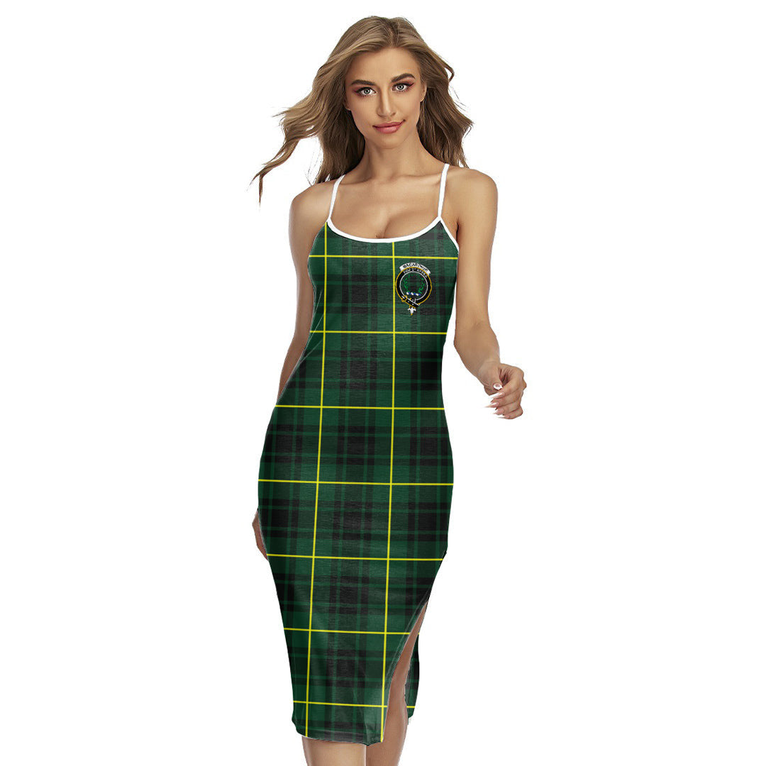 MacArthur Modern Tartan Crest Back Cross Cami Dress