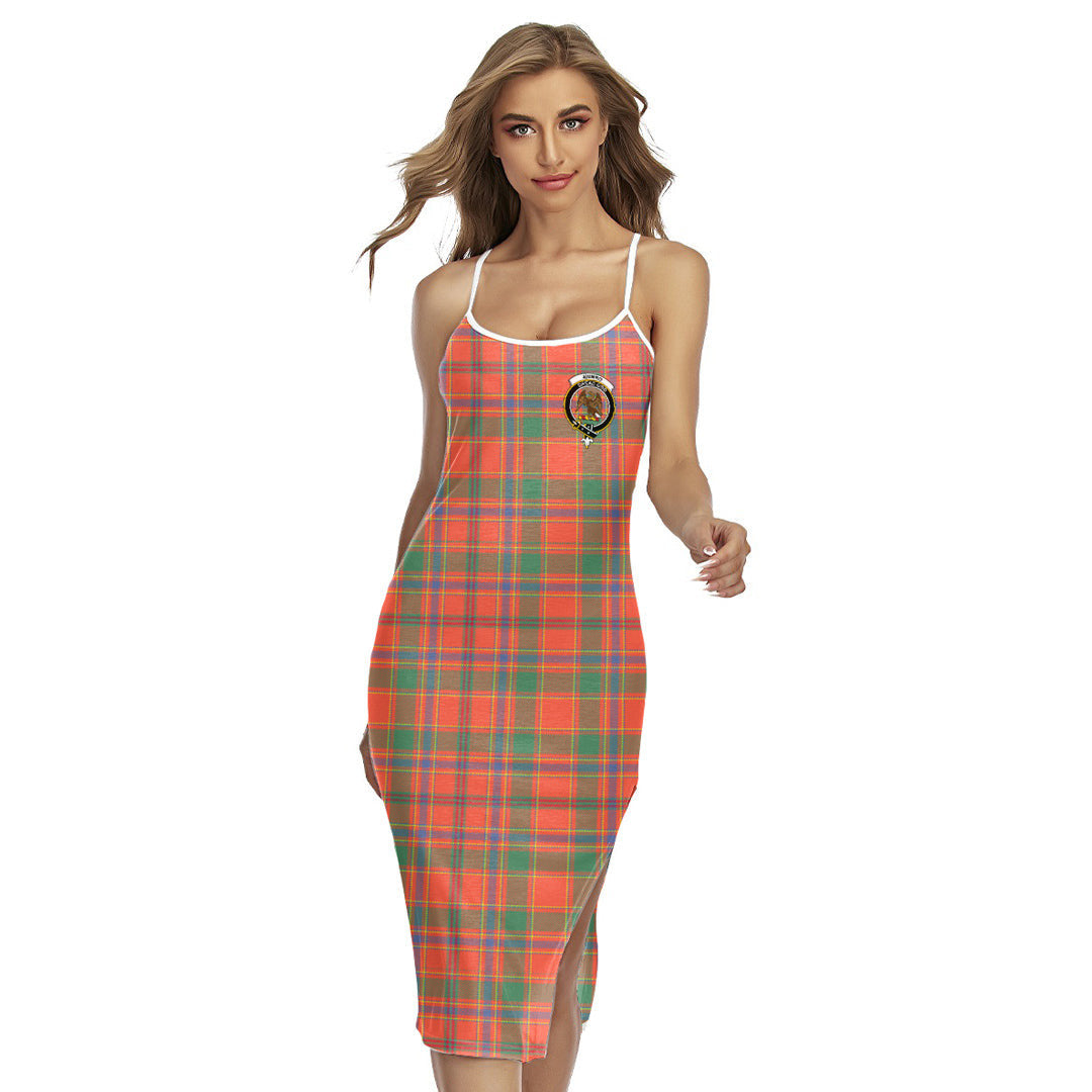 Munro Ancient Tartan Crest Back Cross Cami Dress