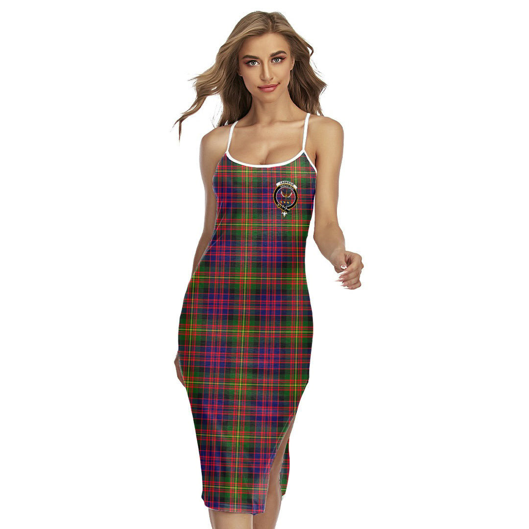 Carnegie Modern Tartan Crest Back Cross Cami Dress