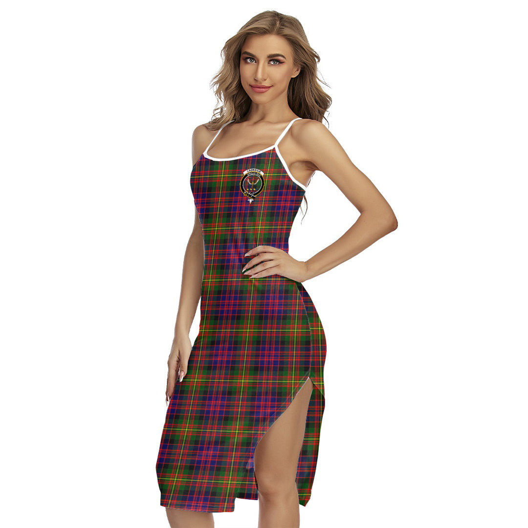 Carnegie Modern Tartan Crest Back Cross Cami Dress