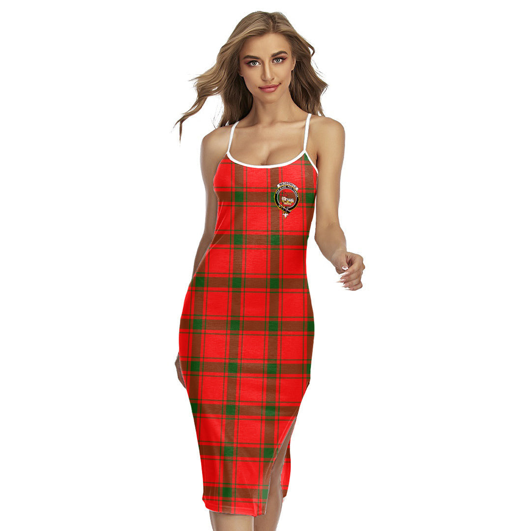 MacDonald of Sleat Tartan Crest Back Cross Cami Dress