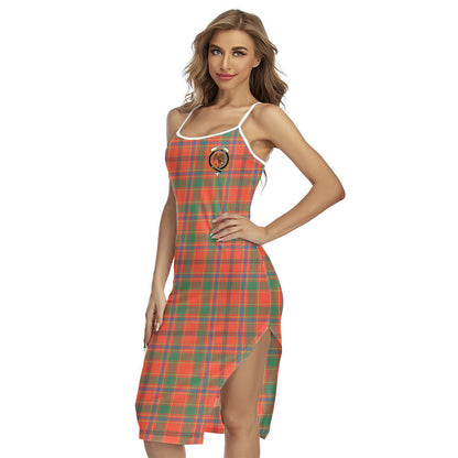 Munro Ancient Tartan Crest Back Cross Cami Dress