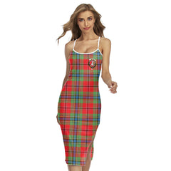 MacLean of Duart Modern Tartan Crest Back Cross Cami Dress