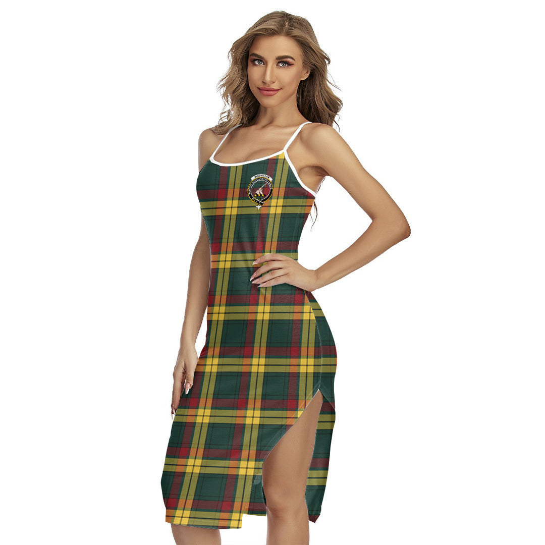 MacMillan Old Modern Tartan Crest Back Cross Cami Dress