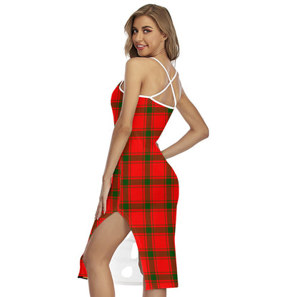 MacDonald of Sleat Tartan Crest Back Cross Cami Dress