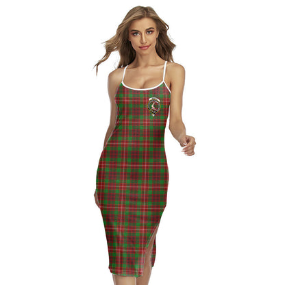 Ainslie Tartan Crest Back Cross Cami Dress