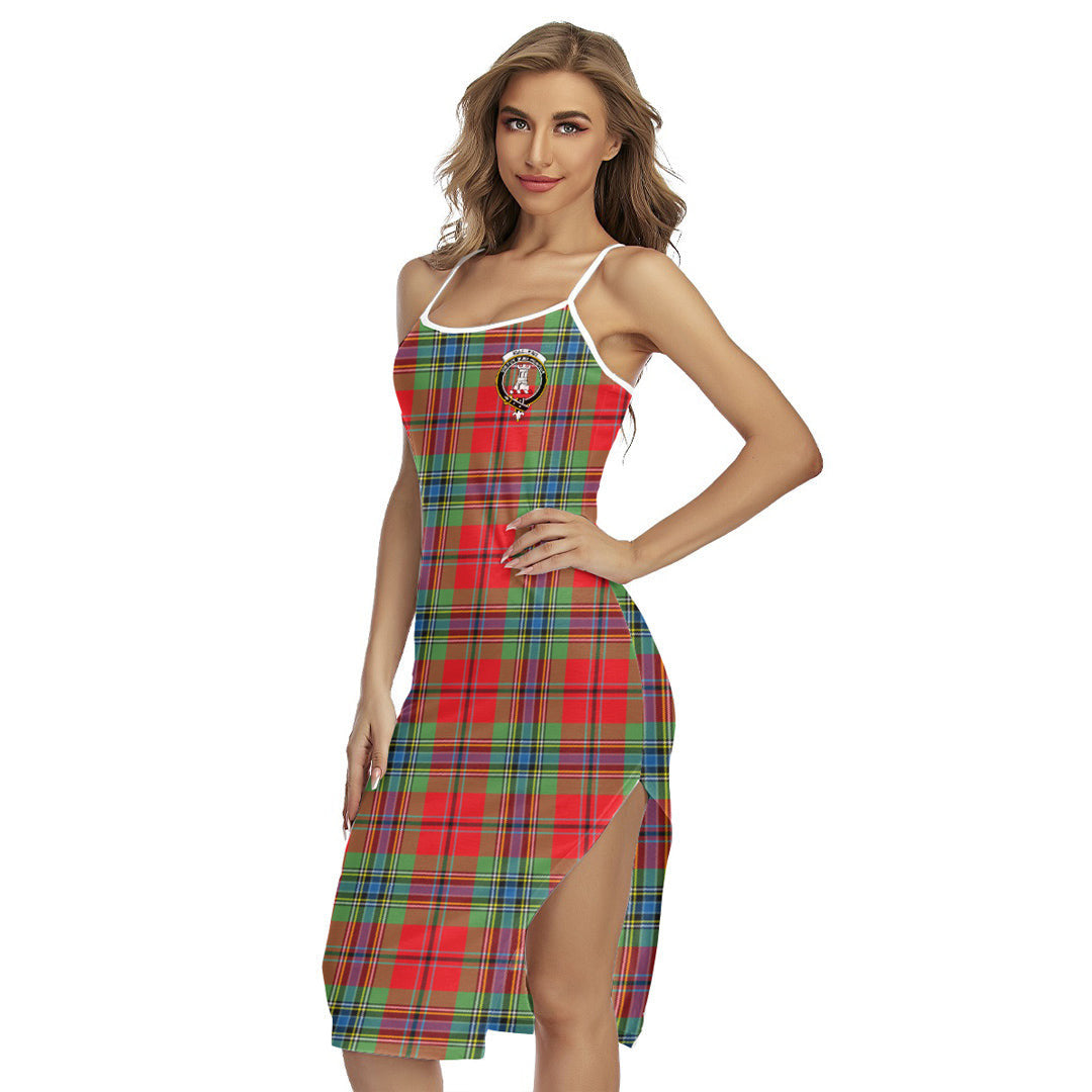 MacLean of Duart Modern Tartan Crest Back Cross Cami Dress