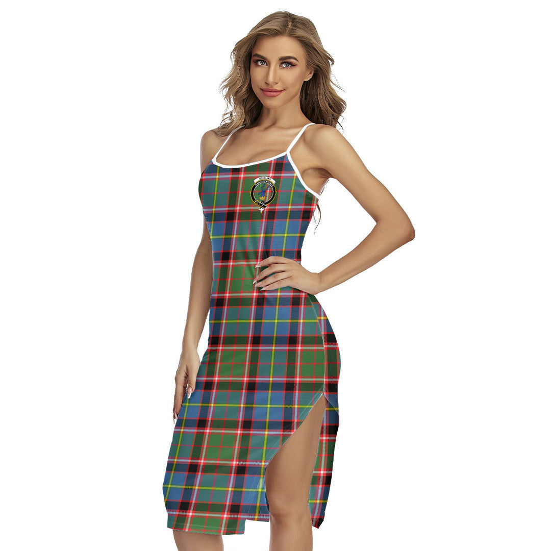 Stirling Bannockburn District Tartan Crest Back Cross Cami Dress