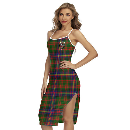 Cochrane Modern Tartan Crest Back Cross Cami Dress