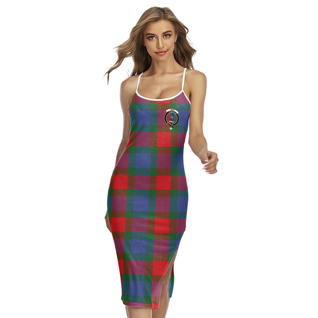 Mar Tartan Crest Back Cross Cami Dress