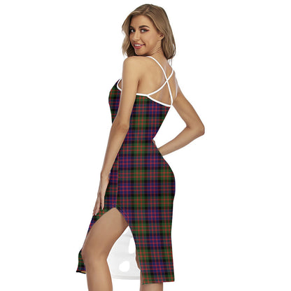 MacDonald Modern Tartan Crest Back Cross Cami Dress