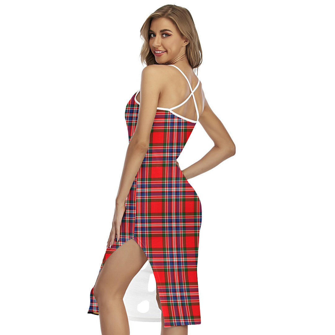 MacFarlane Modern Tartan Crest Back Cross Cami Dress