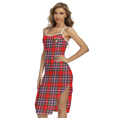 MacFarlane Modern Tartan Crest Back Cross Cami Dress