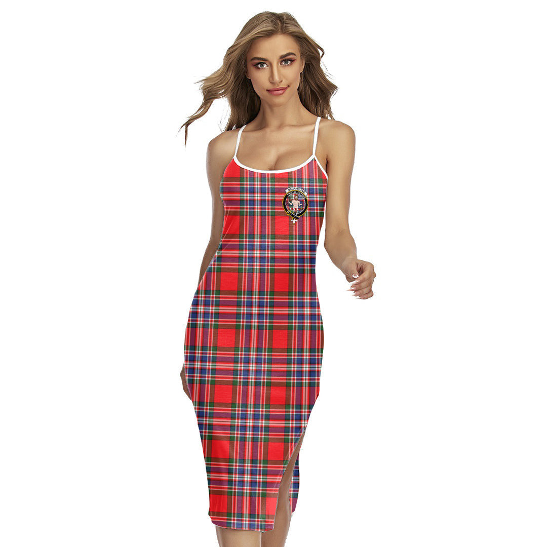 MacFarlane Modern Tartan Crest Back Cross Cami Dress