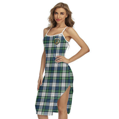 Gordon Dress Ancient Tartan Crest Back Cross Cami Dress