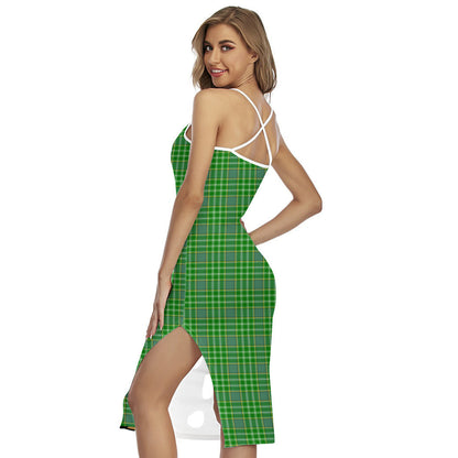 Currie Tartan Crest Back Cross Cami Dress