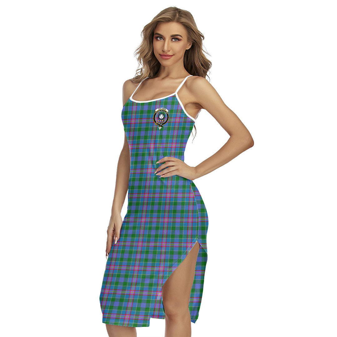 Pitcairn Hunting Tartan Crest Back Cross Cami Dress