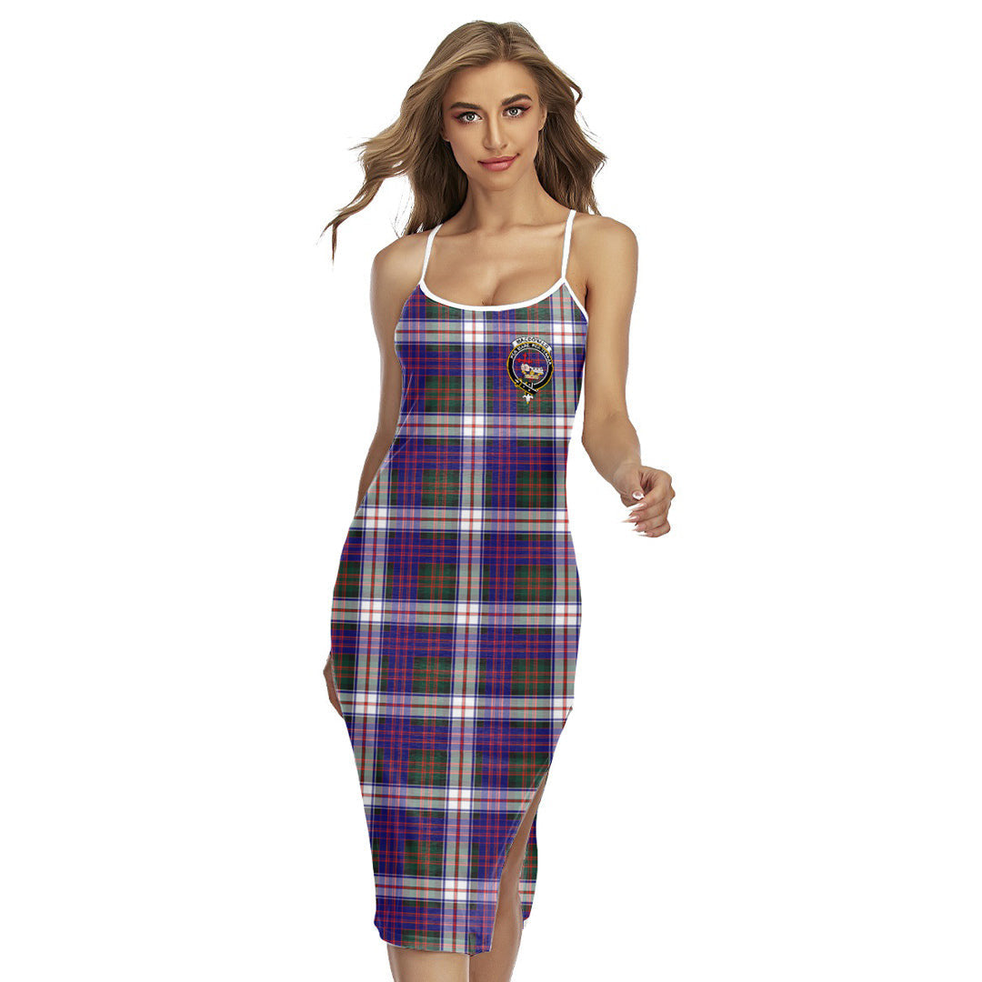 MacDonald Dress Modern Tartan Crest Back Cross Cami Dress