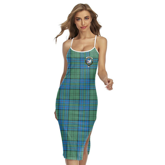 Lockhart Tartan Crest Back Cross Cami Dress